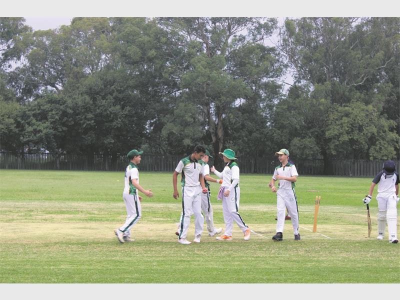 The Springs' U14 Kingham donated some of their unused sports gear to their opponents, Duduza Cricket Club, and it was received by the team's assistant coach, Ofentse Mlisa.