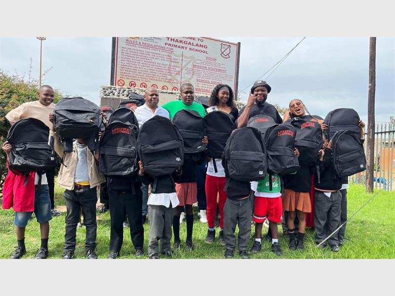 After donating 100 school bags last year, Gift Nhlapo aims to reach 1 000 learners in need this February, calling on the Kwatsaduza community to help.