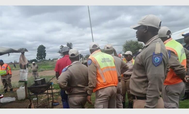 Illegal structures erected in Bakerton were taken down by EMPD’s Springs Precinct and Land Invasion Unit.
