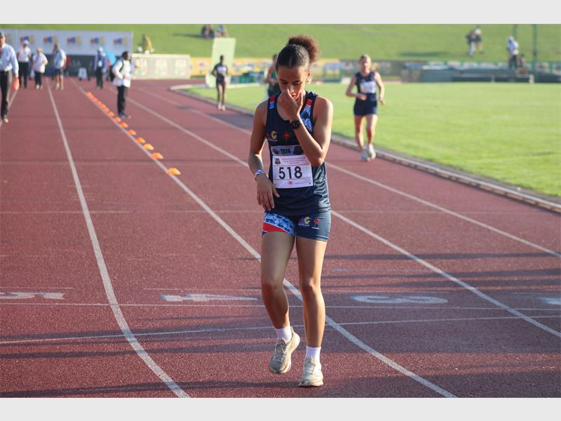 She won the U20 women's 5000m walk in 26:04.14.