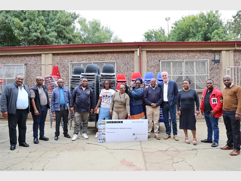 Umsobomvu Primary School learners will now have a more comfortable learning environment after Liebherr-Africa donated much-needed classroom chairs.