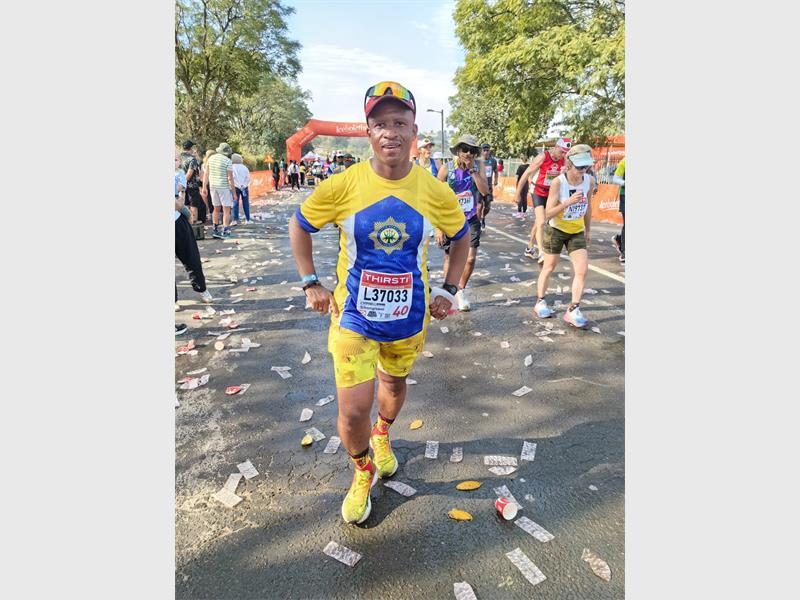 SAPS member Sbongiseni Skosana says discipline, preparation and community support helped him conquer the gruelling 87km race once again.