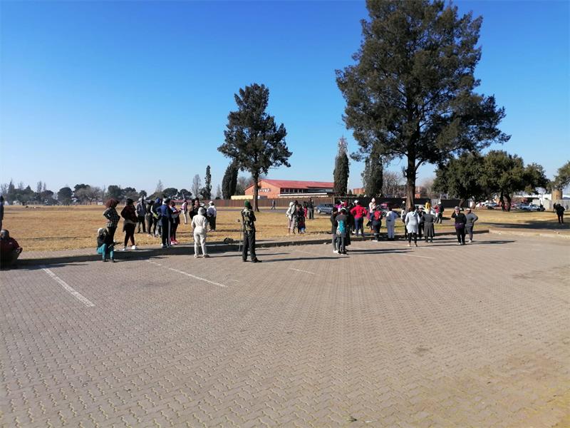 The planned demonstration has yet to get underway, with the march route and expected to be announced once organisers arrive.