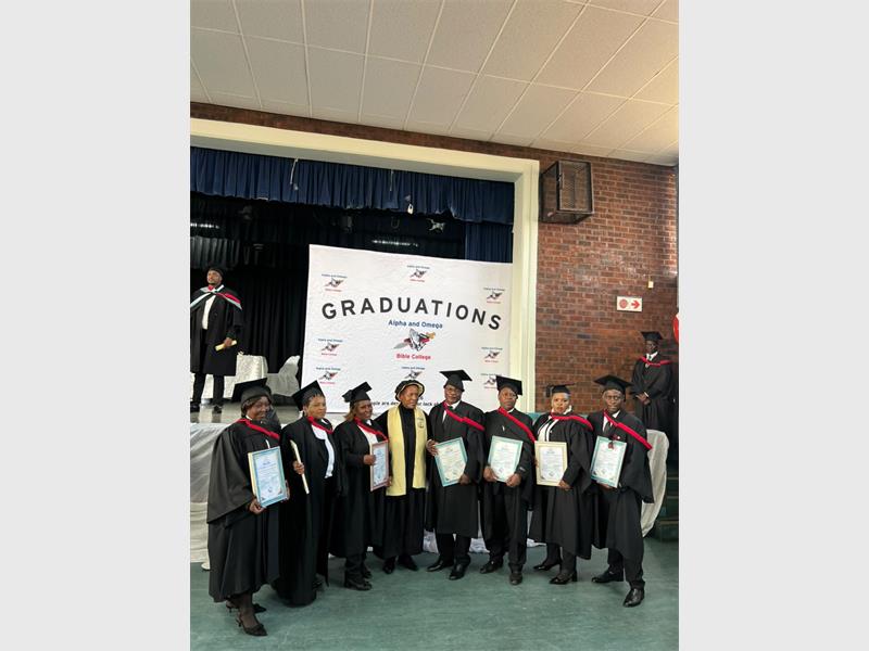 Students from eNkangala, Daveyton, Kwa-Thema and Duduza were recognised for their academic achievements during Alpha and Omega Bible College's graduation ceremony held on July 11.
