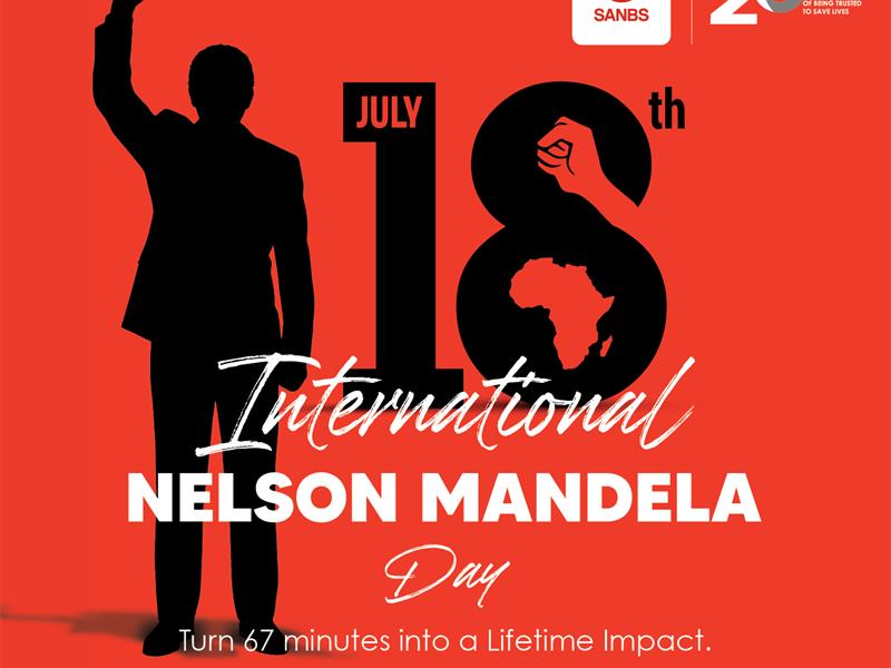 SANBS is calling on first-time and regular donors to turn their 67 minutes of service into hope for patients relying on blood transfusions.