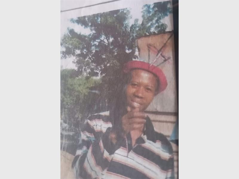 Philani Peace Ndlovu was last seen in October 2019 after travelling to Johannesburg.