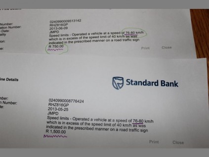 Traffic corruption… Zainab Goondiwala, a regular motorist on Kelvin Drive, in Sandton is amazed by the differently priced fines for the same speed limit. (DONT USE THIS)