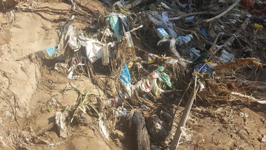 Residents are concerned about the mess left after floods.