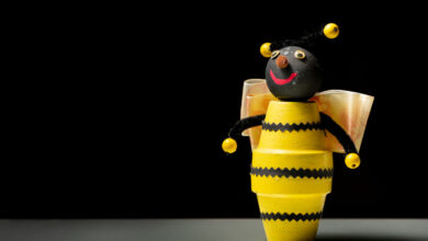 How to make a bee flowerpot