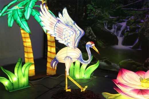 Animal figures displayed at the festival