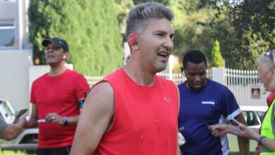 Shaun Woolf makes it to the finish line