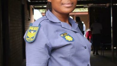 Sergeant Mpho Lechaba of the Sandton Police Station