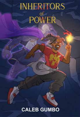 The front cover of Caleb Gumbo’s first published book called Inheritors of Power
