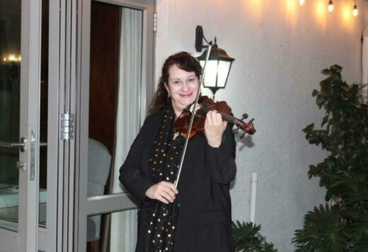 Camelia Onea keeps the guest entertained.