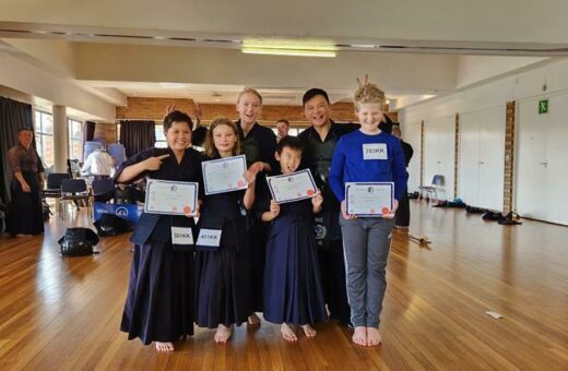 Caden Howell, Jamie Lewis, Shakti Daly, Sebastian Weng, Warren Ho, and Charlie Peters after the grading event.