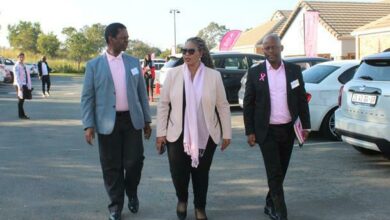 Dr Sibongiseni Dhlomo, MEC Nobantu Nkomo-Ralehoko, and MEC Bongumusa Makhathini are on their way to officially launch the 3D mammography unit.