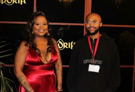 Lesego Tlhabi and her photographer Theo Noetse have a good time. Photo: Duduzile Khumalo