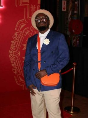 Lukas Nangolo shows off his outfit. Photo: Duduzile Khumalo
