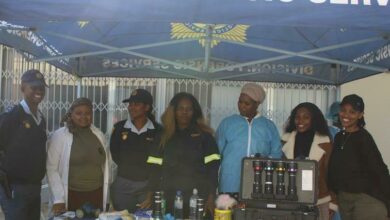 Sandton Police Station members were part of the career expo at the Varsity College. Photo: Duduzile Khumalo
