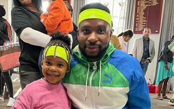 Imani and Mlamuli Mazibuko have a great day at school.