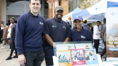 Brandley Greenblatt, Pheagane Lungelo Ramosa, and Yonela Dishi are excited to be part of the Varsity College student experience.