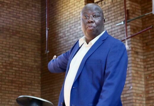 Peter Mabe from the top six taxi associations speaks at the signing of the agreement.