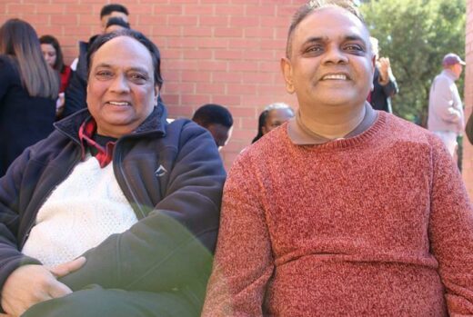 Brothers Trushkant N. Nagar and Sanjay N. Nagar came together to learn more about the Sant Nirankari Mission. Photo: Lebogang Tlou
