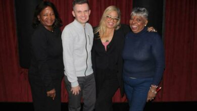 Ruth Wessie, Quinton Roets, Kimberleigh Stark and Sharon Naidoo at the screening of SARAFINA! at UIP Africa on July 19. Photo: Lebogang Tlou