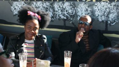 Qhama Dayile and Emmanuel Tjiya have a full-blown conversation about Durban July. Photo: Duduzile Khumalo