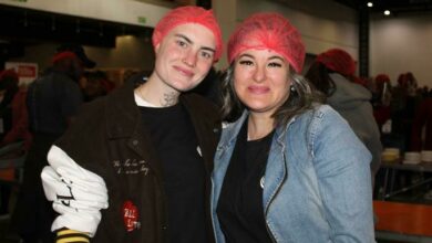 Ashley Erasmus and Tiffany Markman at the Mandela Day initiative. Photo: Duduzile Khumalo