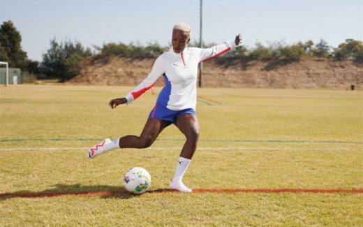 Nomvula Kgoale gets ready for her Puma shoot.