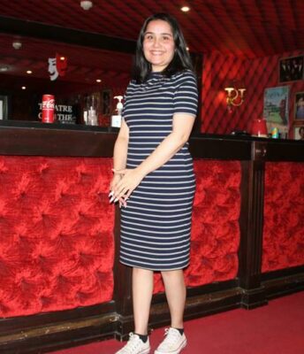 Sidra Lodhi came to support her sister Hira - who is the director of Seeing Other People at the Theatre on the Square.