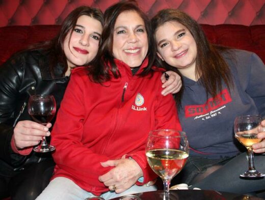 Inspiring media studies scholar Desiree Fiver treated her daughters Ma'ayan (left) and Yakira (right) to an evening of side-splitting laughter guaranteed by Seeing Other People.