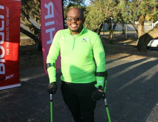 Ipeleng Khunou has been running against all odds since taking on the hobby in 2017. Running for Avos was yet another accolade to Khunou who knows no limits in pursuing his healthy lifestyle. Photo: Lebogang Tlou
