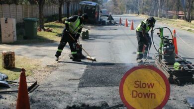 JRA and their partners at Discovery Pothole Patrol dispatched a team of their finest workhorses to fill in and resurface potholes on The River Road between August 8 and 10. Photo: Lebogang Tlou