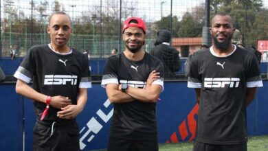 Lukhanyo Mtuta, Thabiso Mloyi and Sthembiso Nkabinde prepare for the game. Photo: Duduzile Khumalo