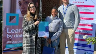 Jessica de Abreu, Keitumetse More and Ethan Kreuiter at the IIE’s Varsity College Sandton campus open day event.