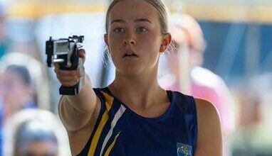 Shooting is part of Isla Thomas' sports.