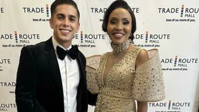 Keynote speaker Zareef Minty with businesswoman Norma Mngoma who received a Women of Wonder Award.