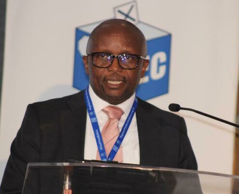 Chairperson of the Electoral Commission of South Africa, Mosotho Moepya gives an overview of the state of progress in gender parity. Photo: Duduzile Khumalo