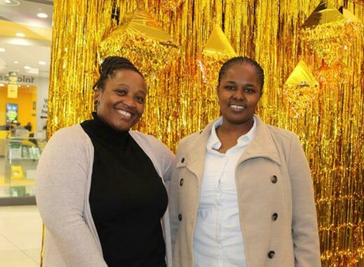 Mokgadi Sewape and Thompho Mbedzi are happy to have tried out the 360 camera. Photo: Duduzile Khumalo