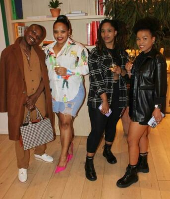 Ndivhuwo Muhanelwa (known as NoChill God on social media), Zickie Stonga, Slie Ndimande and Yolisa Bungane were all in attendance at the Fashion Week Studio event. Photo: Lebogang Tlou