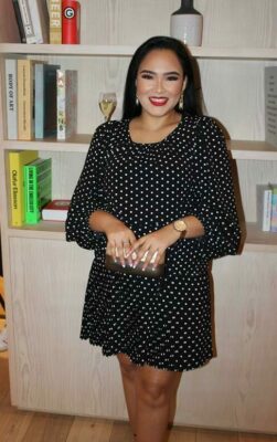 News presenter Abigail Visagie made a powerful fashion statement at the Fashion Week Studio event in Sandown. Photo: Lebogang Tlou