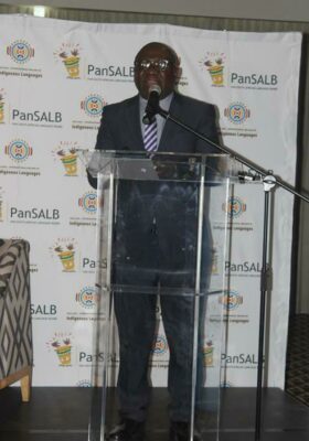 North-West University's Professor Abiodum Salawu delivers a highly-educational keynote address on the various uses and history of indigenous newspapers on the African continent. Photo: Lebogang Tlou