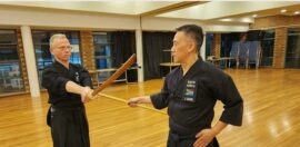 Heinz Weiler and Jason Eason practise their skills for the championships.
