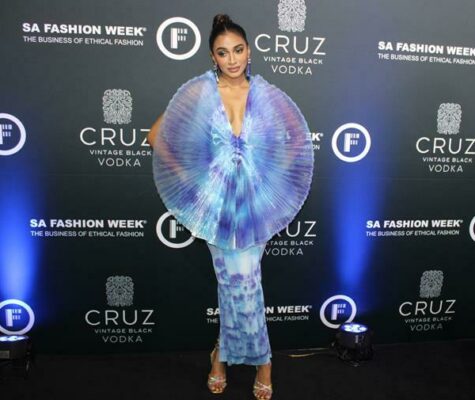 Naliyani Uma flaunts her blue. Photo: Asanda Matlhare