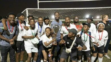 The IIE's Varsity College Sandton winning team celebrates their achievements.