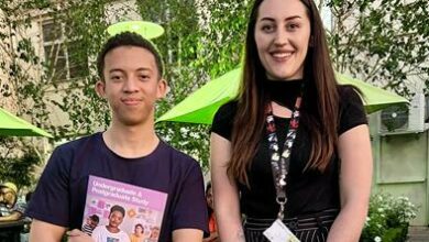 Ethan Harris with Tyla Joubert at the campus’ recent undergraduate information evening.