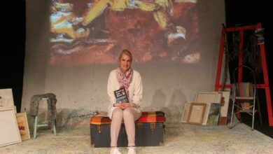 Annie Robinson-Grealy portrays Rose – a character inspired by Elizabeth Klarer's book, Beyond the Light Barrier, in Finding Rosetta – a play written by Paul Slabolepszy and directed by William le Cordeur. Photos: Lebogang Tlou