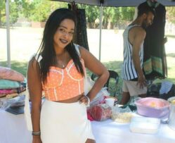 Tichina Samuel brought all the positive energy to the Gallo Manor Wendywood market.